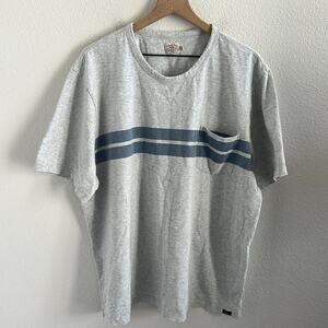 FAHERTY Gray T-Shirt Tee Men's Shirt Trio Stripe XXL